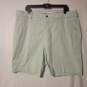 Nike Dri-Fit UV Plaid Chino Golf Shorts Mens 38 DN1959-308 Green